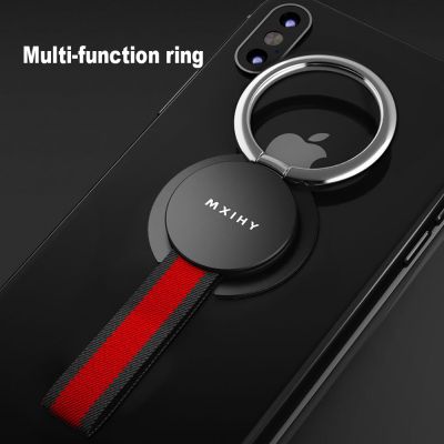 Mobile Phone Holder With Magnetic Hanging Buckle Multifunction Portable Braided Rope Ring Bracket Car Phone Magnetic Holder