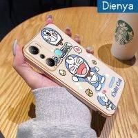 Dienya เคสปลอกสำหรับ Infinix hot 20i เคสกรณีการ์ตูนโดราเอมอนการออกแบบใหม่บางหรูหราชุบปลอกเต็มเลนส์ปกกล้องกันกระแทกเชลล์นุ่มกรณีการป้องกัน