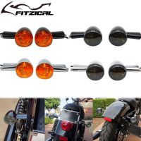 สัญลักษณ์เลี้ยวด้านหลัง2XMotorcycle ไฟ LED ไฟเบรควิ่งสีดำ/โครเมี่ยมสำหรับ Harley Sportster XL883เหล็ก XL1200 92-2022