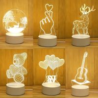 Romantic 3D Acrylic Led Night Light Cute Valentines Day Gifts Birthday Party Baby Shower Decor Wedding Centerpieces for Tables