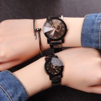 Simple Slim Trend Male Female Quartz Steel Band Couple Watch Birthday Commemoration Day Gift 【BYUE】