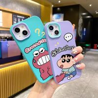 เคสโทรศัพท์ซิลิโคน แบบนิ่ม ลายชินจัง และจระเข้ กันกระแทก สําหรับ iPhone 14 13 12 6 6S 7 8 X XR XSMax