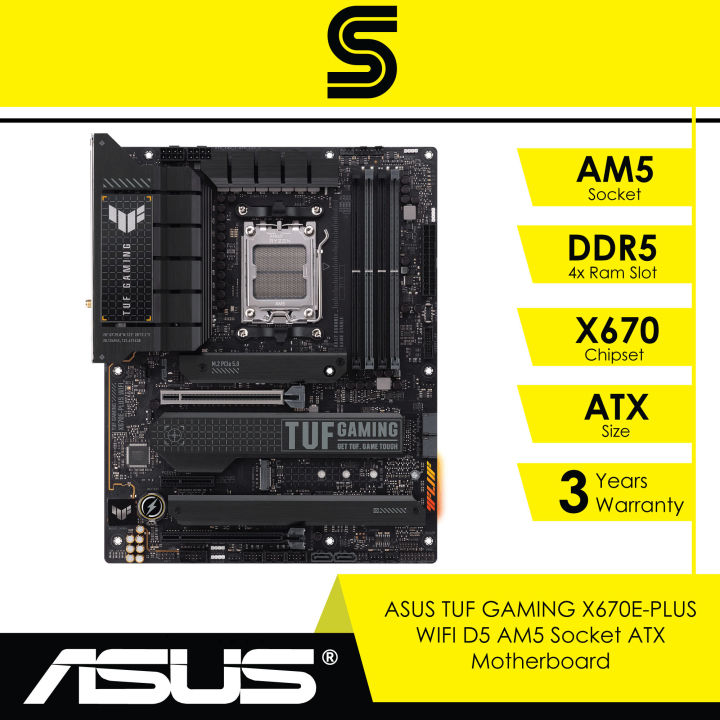 ASUS TUF GAMING X670E-PLUS WIFI D5 AM5 Socket ATX Motherboard
