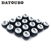 DATOUBO 16 pcs novelty brass ABS material car wheel tire valve cap. black 8 ball Valve caps for cars. Wheel Valve stems Air dust