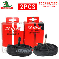 2ชิ้น Kenda จักรยานยางใน700*18 23C อเมริกันวาล์วฝรั่งเศสวาล์ว700C ขี่จักรยานจักรยานเสือภูเขายางบิวทิลชิ้นส่วนยาง