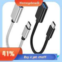 HONEYDEWD 10cm USB 3.0 สำหรับโทรศัพท์แท็บเล็ตแล็ปท็อป ดิสก์แฟลชฮับ สายเคเบิล OTG Type C อุปกรณ์เสริมคอมพิวเตอร์ ตัวเชื่อมต่ออะแดปเตอร์ ตัวแปลงสายเคเบิลข้อมูล