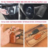 Fits for Yamaha XMAX 400 300 250 125 X-MAX XMAX250 XMAX300 XMAX400 2017-2022 Motorcycle Key Leather Cover Case KeyChain KeyRing