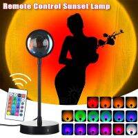 RGB 16 Colors Sunset Projection Lamp Dimmable Sunset Light Indoor 4modes Bedroom Decor Light with Remote Control Led Night Light Night Lights