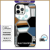 Marimekko186 Phone Case for iPhone 14 Pro Max / iPhone 13 Pro Max / iPhone 12 Pro Max / XS Max / Samsung Galaxy Note 10 Plus / S22 Ultra / S21 Plus Anti-fall Protective Case Cover