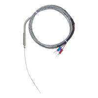 Metal Probe K Type Sensor High Temperature Thermocouple 1mm x 100mm 2-wires