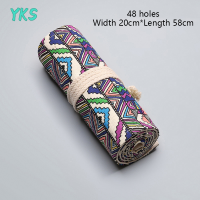 ?【Lowest price】YKS 12 24 36 48 72หลุมที่มีสีสันผ้ากล่องดินสอเครื่องเขียนสุนทรียศาสตร์โบราณกระเป๋าเก็บดินสอเครื่องสำอาง