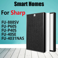 เปลี่ยน FU-888SV HEPA และเปิดใช้งานคาร์บอนสำหรับ Sharp FU-P60S FU-4031NAS FU-P40S เครื่องฟอกอากาศ FZ-40SEF FZ-60SEF FZ-R60SF