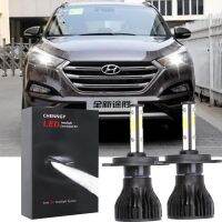 2ชิ้น X LED Lampu 4ด้าน Lampu ไฟหน้าหลอดไฟสีขาวสำหรับ Hyundai Tuncson (LM) 2010-2015