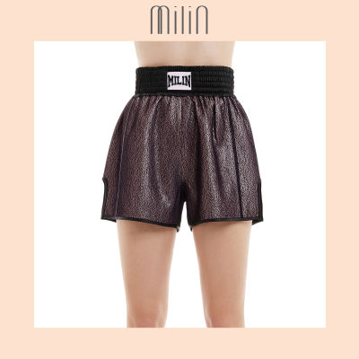 [MILIN] High-waisted elastic fit Boxing inspired shorts กางเกงขาสั้นยางยืดเอวสูงทรงนักมวย / Wooster Shorts