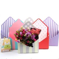 【CW】 Envelope flower box Bouquet Paper Packing Holder Florist organizador