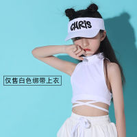 Hip Hop Clothes Kids Girls Jazz Dancing Costume Girls Crop Top Vest Camouflage Pant Performance Outfit HipHop Stage Wear VDB1626