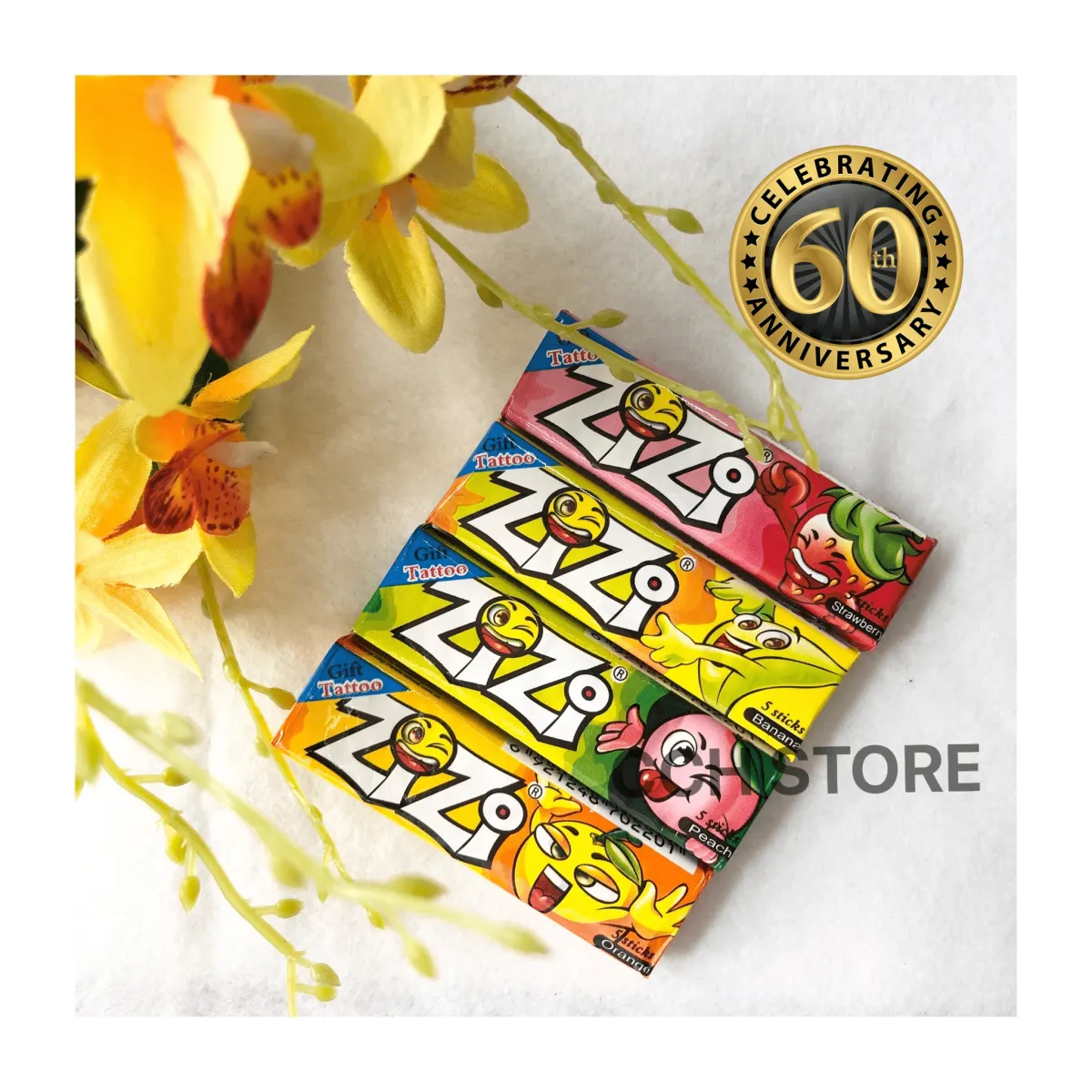 Zizi Tattoo Bubble Gum (Strawberry, Orange, Banana, Peach Flavour) 5sticks x 4pcs | Lazada Zizi Tattoo Bubble Gum (Strawberry, Orange, Banana, Peach Flavour) 5sticks x 4pcs | Lazada