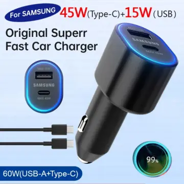 60w For Samsung Super Fast Car Charger Pd Usb Type C Port Auto Cargador 45w  Galaxy