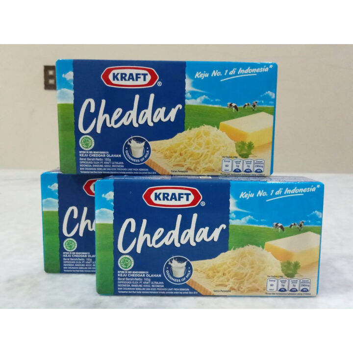 Keju Kraft Cheddar 150 gr Cheese Keju Cheddar Kraft 165 GR Processed