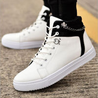 Brand Mens Sneakers Men Leather High-Top Skateboarding Shoes Male Fashion Non-Slip Sport Shoes Zapatillas Hombre Mens Footwear