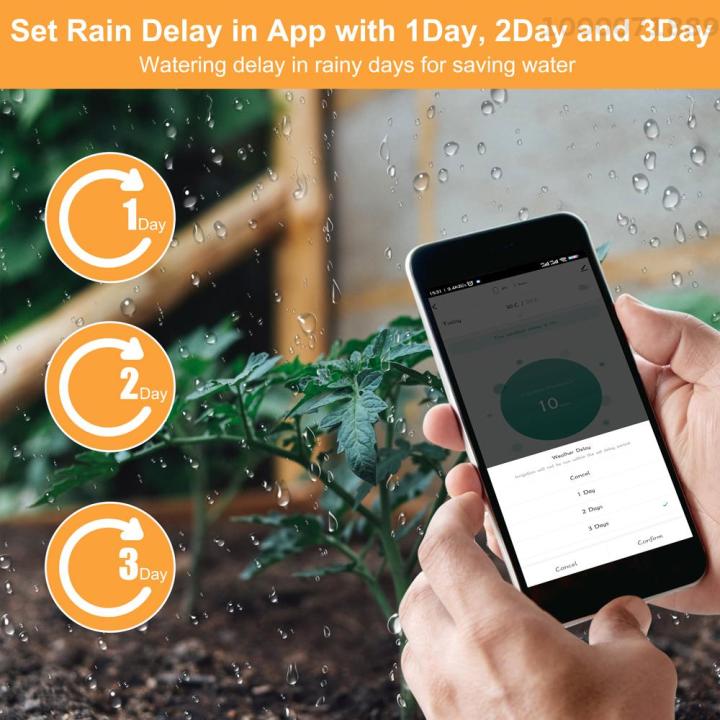tuya-ที่ควบคุมระบบชลประทานอัจฉริยะจับเวลาน้ำชลประทานอัตโนมัติ-ที่ระเบียงสวนอุปกรณ์ให้น้ำอัตโนมัติควบคุมน้ำฝน