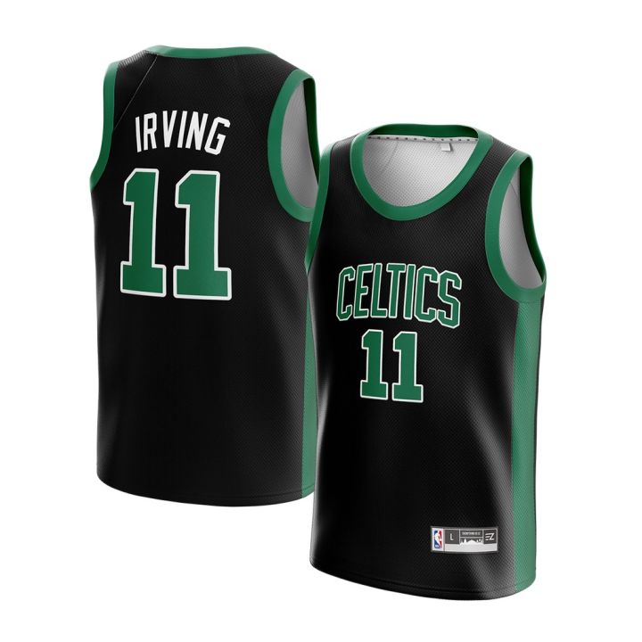 เสื้อกีฬาบาสเก็ตบอล-nba-jersey-kyrie-irving-boston-celtics-11-สีดํา-สีเขียว