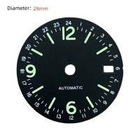 NH34 Dials 29Mm Green Luminous Dial GMT Watch Dial Fits For NH34 Movement