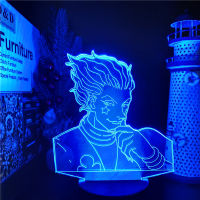 Action Figures Hunter X Hunters Hisoka 3d Night Lights Table Desk Led Toys Doll Model Anime Figurine Collection Brinquedos Gift