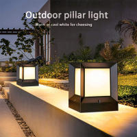 Solar Pillar Light Outdoor Waterproof Gate Garden Post Lights Electricity Column Balcony Fence Door Bollard Pathway Lamps 6