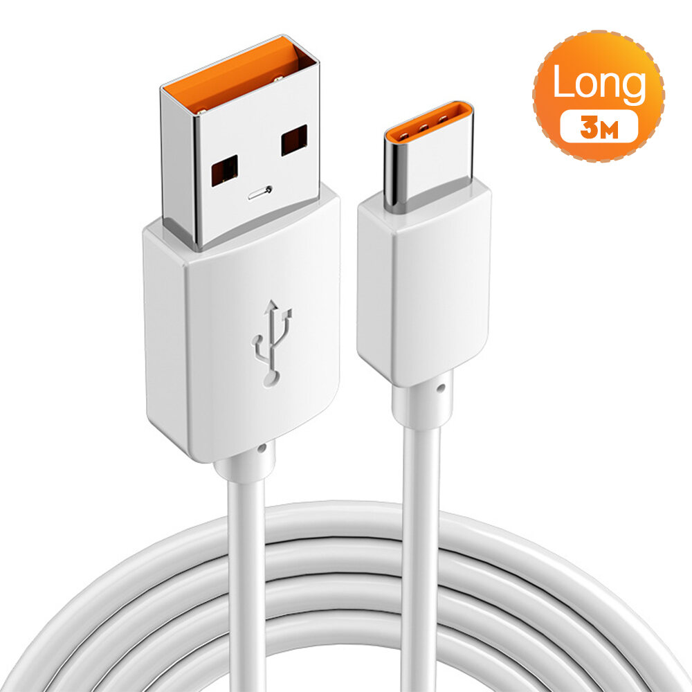 3/5/8/10M Super Panjang Jenis Usb C Cepat Mengecas Kabel Data Serasi dengan Semua Jenis C Telefon Android Xiaomi Huawei