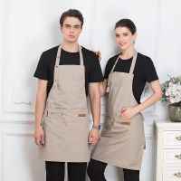 Comfortable Thin Kitchen Aprons for Woman Men Chef Work Apron for Grill Restaurant Bar Shop Cafes Beauty Nails Studios Uniform Aprons