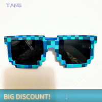 ?【Lowest price】TANG 1PC แฟชั่นอัจฉริยะชีวิตแว่นตากันแดดความแปลกใหม่ Gamer Robot UV Protection แว่นตากันแดดวันเกิดคอสเพลย์ Pixel Mosaic Sun glasses