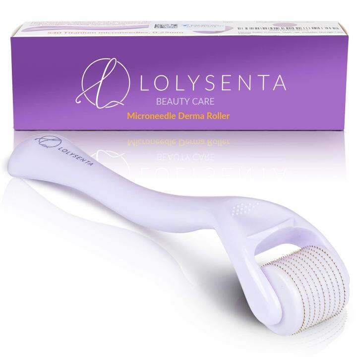 Lolysenta Derma Roller 0.25Mm,Titanium Microneedle Roller For Face