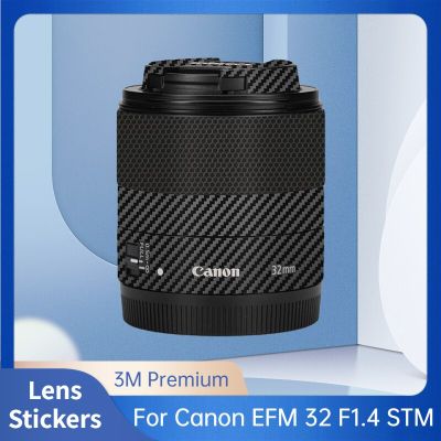 สติกเกอร์สำหรับ Canon EF-M 32มม. F1.4 STM กันรอยขีดข่วนสติกเกอร์เลนส์กล้องถ่ายรูปเคลือบฟิล์มป้องกันฝาครอบผิว32 1.4