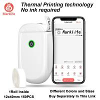 Marklife P11 Portable Lable Maker Thermal Printing No Ink Required Bluetooth Connected Tear/Water/Oil Proof Mini Printer Machine