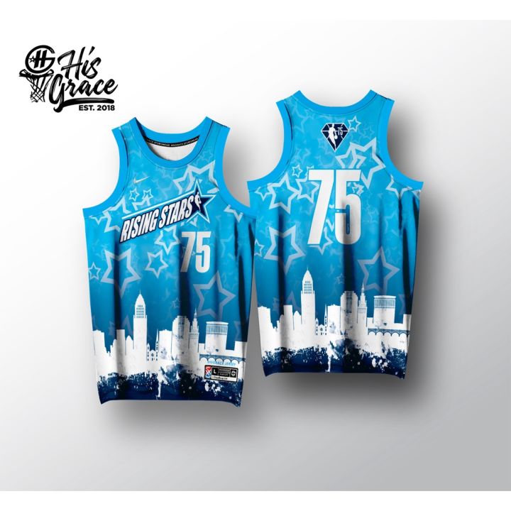 FULL SUBLIMATION HISGRACE BASKETBALL JERSEY BLUE