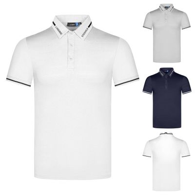 ★New★ J.linderberg Amoi Golf เสื้อยืดโปโล แขนสั้น ระบายอากาศ แบบแห้งเร็ว สําหรับผู้ชาย