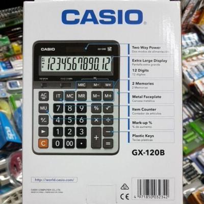 Casio GX120B เครื่องคิดเลขตั้งโต๊ะ 12หลัก ของแท้ รับประกัน2ปีจาก CMG บริการเก็บเงินปลายทาง