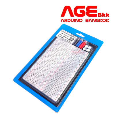 บอร์ดทดลอง Breadboard โฟโต้บอร์ด Protoboard Test Circuit Board ขนาด 1660 จุด ZY-204