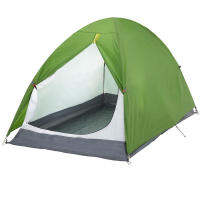 เต็นท์ตั้งแคมป์สำหรับ 2 คน สีเขียว CAMPING TENT _PIPE_ 2 PERSON GREEN QUECHUA