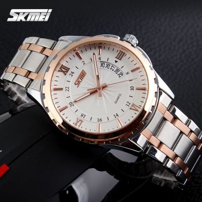 （A Decent035）นาฬิกาผู้ชาย LuxuryQuartzMen FullWristwatchesClock Relogio Masculino Reloj Hombre Quartz-Watch Skmei