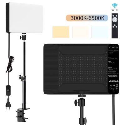 12" 50W LED Photo Studio Light Video Lighting Video Recording Photography Panel Lamp With Desk Mount Stand for Youbute Game Phone Camera Flash Lights