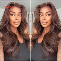 Chocolate Deep Brown Lace Front Wig Body Wave Wigs For Woman Pre Plucked Natural Hairline 22” Good Quality Transparent Lace [ Hot sell ] Decoration Center