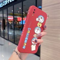 Yiเวปไซต์เคสโทรศัพท์สำหรับ Vivo X21 X23,เคสโทรศัพท์ซิลิโคนแบบขอบสี่เหลี่ยมเคสฝาหลังลายการ์ตูนโดเรม่อนแมวเคสนิ่มป้องกันกล้อง