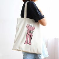 Womens Casual Canvas Sling Bag Kaws &amp; Sesame Street