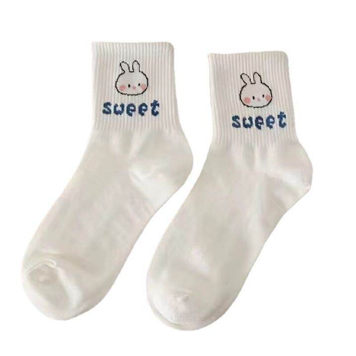 cute-bear-womens-socks-autumn-winter-cartoon-student-medium-tube-socks