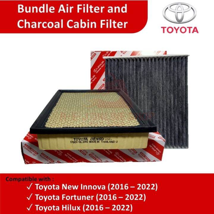 Bundle Air Filter Charcoal Cabin Toyota Innova Fortuner Hilux (2016 ...