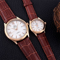 ▶พร้อมสต็อก◀Original 2023 Business Sport Couple Watch Simple Versatile Leather Quartz Wristwatches Gentleman Watches