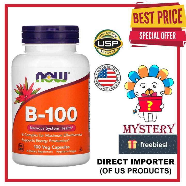 NOW Foods, B-100, 100 Veg Capsules | Lazada PH