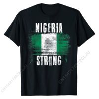 Nigeria Strong Distressed Flag - Nigerian Pride T-Shirt Comics Top T-shirts Popular Tops T Shirt Cotton Men Printed On